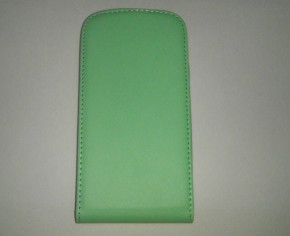 Кожен калъф FLIP FLEXI за Samsung Galaxy S4 mini I9190 бледо зелен